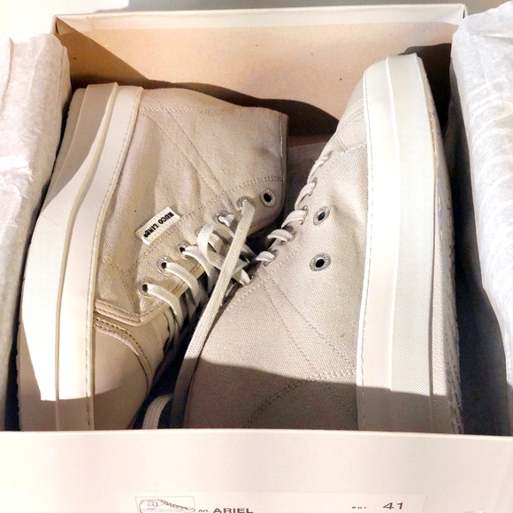 Rucoline oatmeal canvas and leather Ariel wedge sneakers, EU41, NWT - Picture 11 of 13